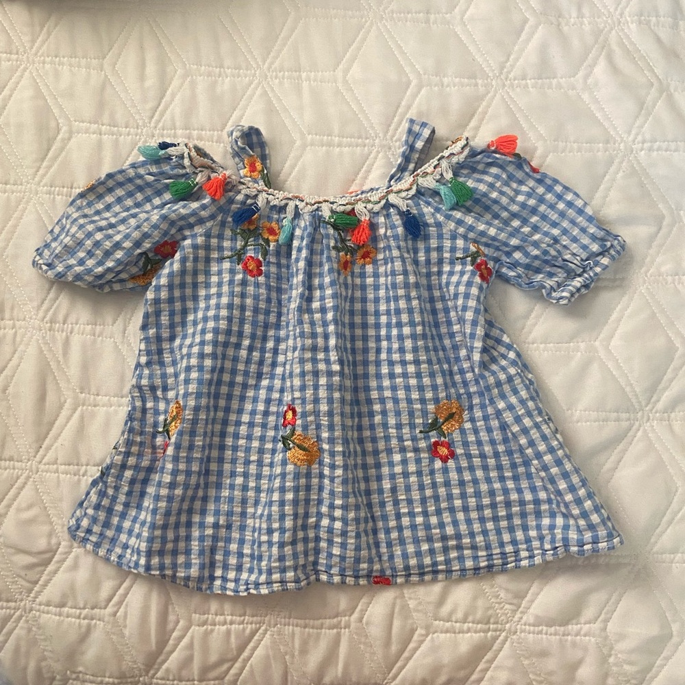 Pippa & Julie gingham floral top